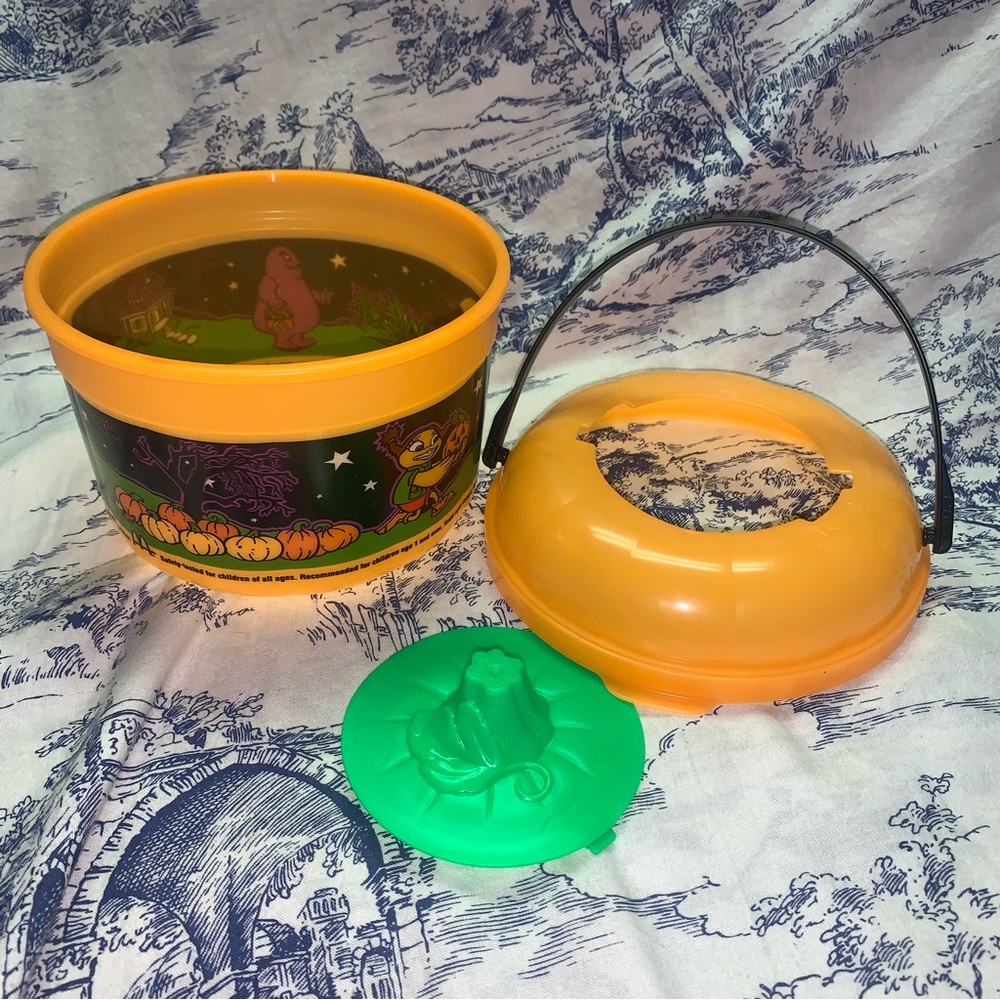 1999 McDonald's Vintage Halloween Boo Bucket Happy Meal Grimace Pumpkin Fall 90s